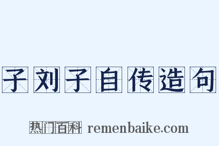 子刘子自传造句是什么意思的图片